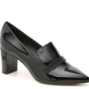 Tahari Black Patent Leather Loafer Pump